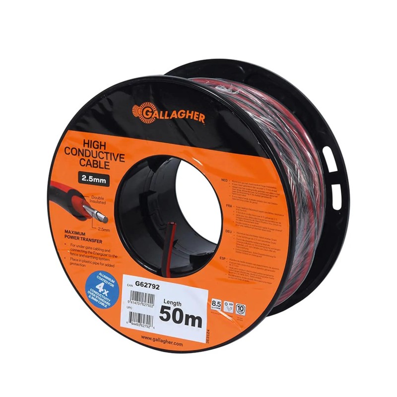 Cable de terre, doublement isolé 2,5m - 50m