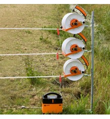 Piquet de coin 3 enrouleurs/3 isolateurs 1,25m
