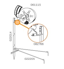 Piquet de coin 3 enrouleurs/3 isolateurs 1,25m