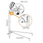 Piquet de coin 3 enrouleurs/3 isolateurs 1,25m