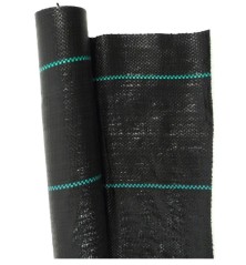 Toile de paillage PP noire 1x25m