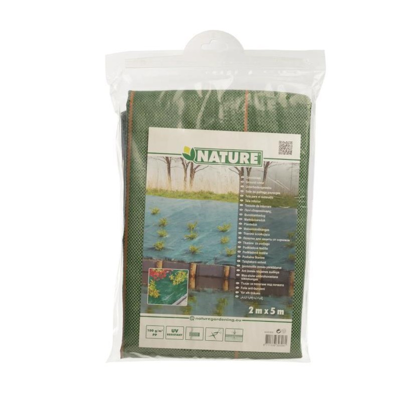 Toile de paillage vert 2x5m 100 g/m²