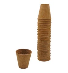 Pots biodégradables ronds H6 x Ø6cm (24 pièces)