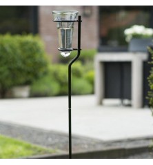 Pluviomètre verre sur pied H130 cm