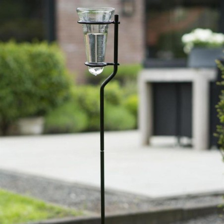 Pluviomètre verre sur pied H130 cm