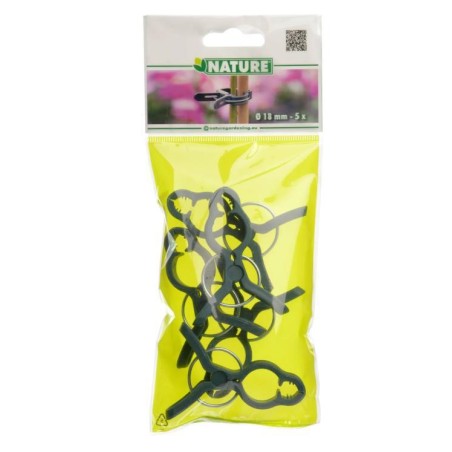 Pinces ajustables de tuteurage, verte - Ø18 mm (5 pièces)
