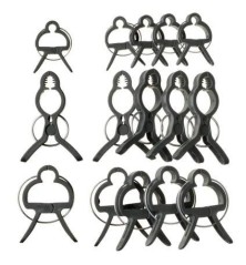 Pinces ajustables de tuteurage, verte - Ø24 mm (10 pièces)