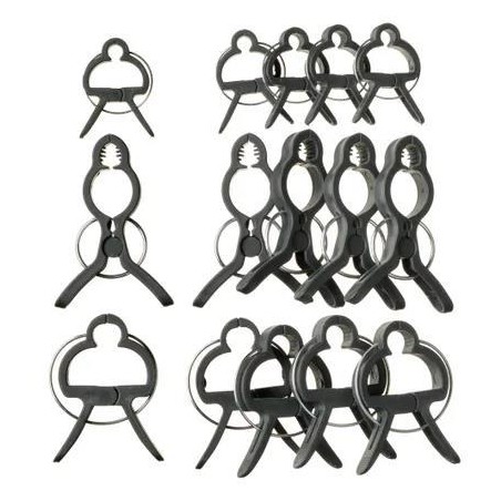 Pinces ajustables de tuteurage, verte - Ø24 mm (10 pièces)