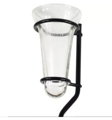 Pluviomètre verre sur pied H130 cm
