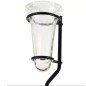 Pluviomètre verre sur pied H130 cm