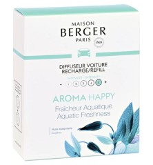 Recharge Diffuseur Voiture Arome Happy Fraîcheur Aquatique