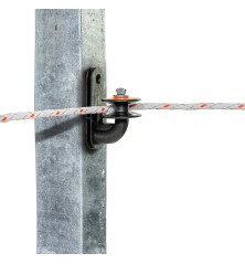 Isolateur d’angle à poulie pour piquets fer