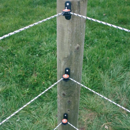 Isolateur d’angle à poulie pour piquets bois 30p