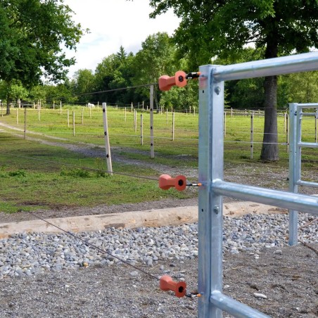 Isolateur d’ancrage 2 directions pour piquets fer