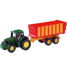 Tracteur John Deere avec remorque d'ensilage