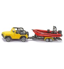 Jeep avec bateau