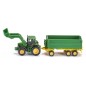 Tracteur John Deere avec chargeur frontal et remorque