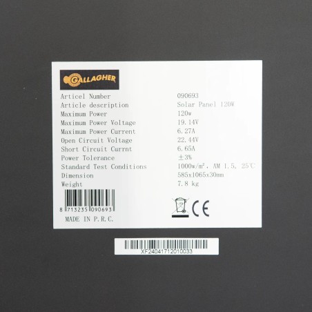 Panneau solaire 120W