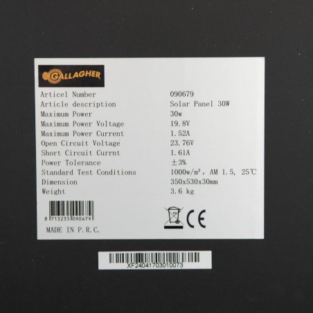 Panneau solaire 30W