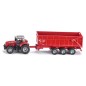 Tracteur Massey Ferguson avec remorque 3 essieux