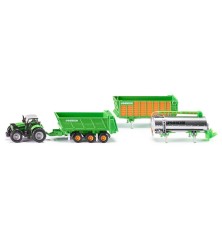 Tracteur DEUTZ avec 3 remorques Joskin