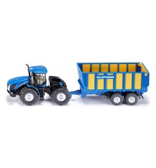 Tracteur New Holland T9.560 avec remorque d'ensilage