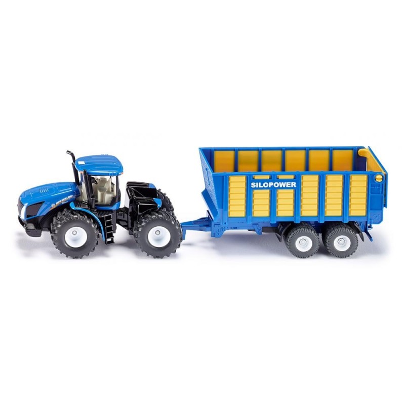 Tracteur New Holland T9.560 avec remorque d'ensilage