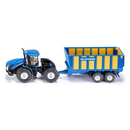 Tracteur New Holland T9.560 avec remorque d'ensilage
