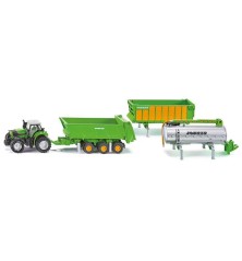 Tracteur DEUTZ avec 3 remorques Joskin