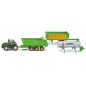 Tracteur DEUTZ avec 3 remorques Joskin