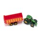 Tracteur John Deere avec remorque d'ensilage