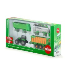 Tracteur DEUTZ avec 3 remorques Joskin