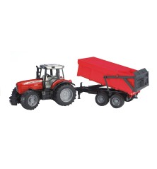 Tracteur Massey Ferguson 7480 avec remorque basculante