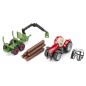 Massey Ferguson avec remorque forestière