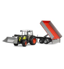 Tracteur Claas Nectis 267 F + chargeur + remorque