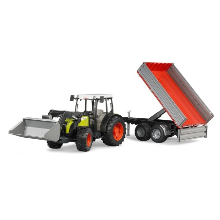 Tracteur Claas Nectis 267 F + chargeur + remorque