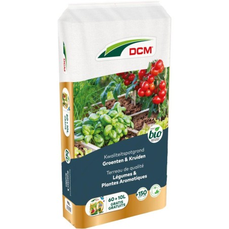Terreau Légumes & Plantes Aromatiques 60L + 10L gratuit
