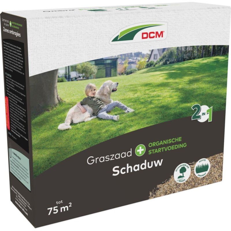 Semences de Gazon Plus Zones Ombragées DCM 1,5kg 75M²