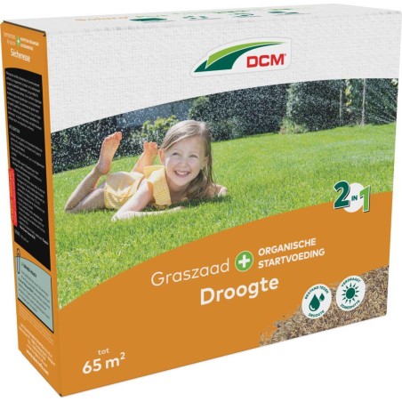 Semences DCM gazon plus sécheresse 2,275kg 65m²