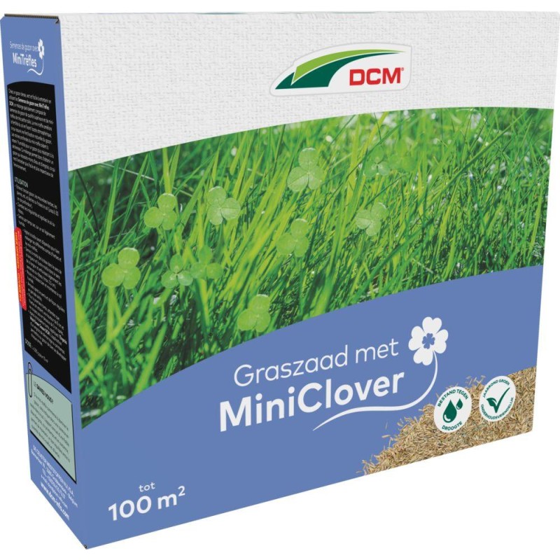 Semences de gazon DCM avec minitrèfles 2kg 100m²