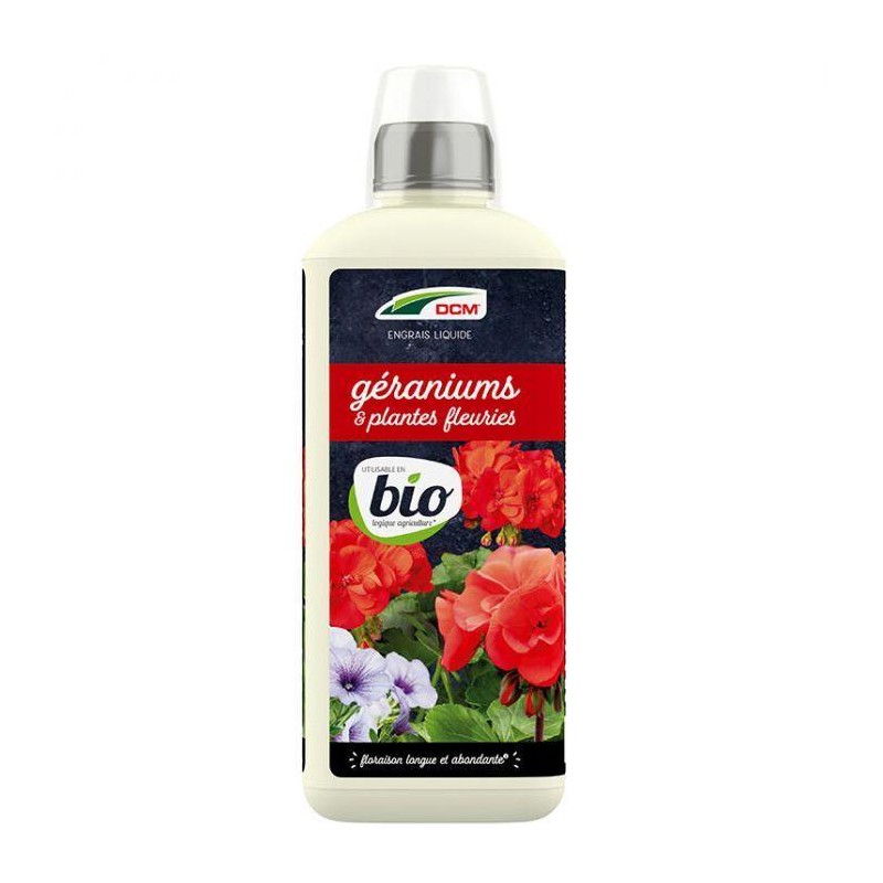 Engrais liquide Géraniums & Plantes Fleuries DCM 0,8L