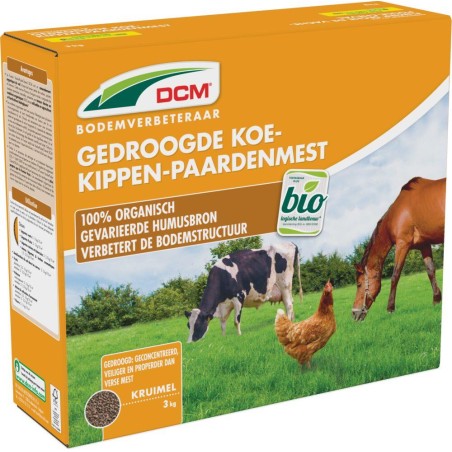 Fumier Vache, Poule et Cheval DCM 3kg