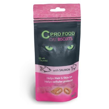 Biscuits au saumon pour chats adultes 60gr CPRO FOOD