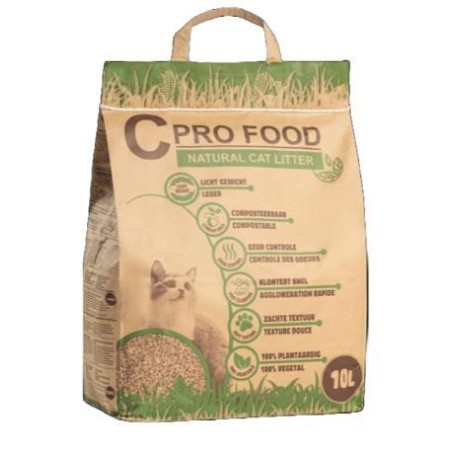 Litière végétale pour chat 10L CPRO FOOD