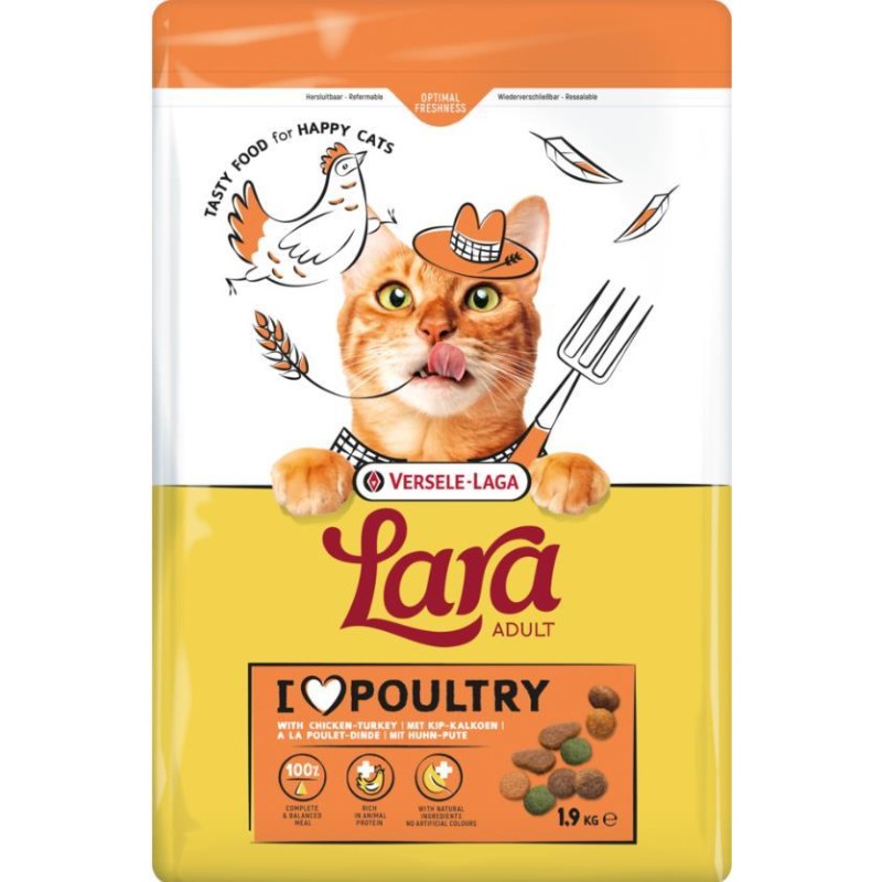 Adult Dinde et Poulet Lara 1,9 kg