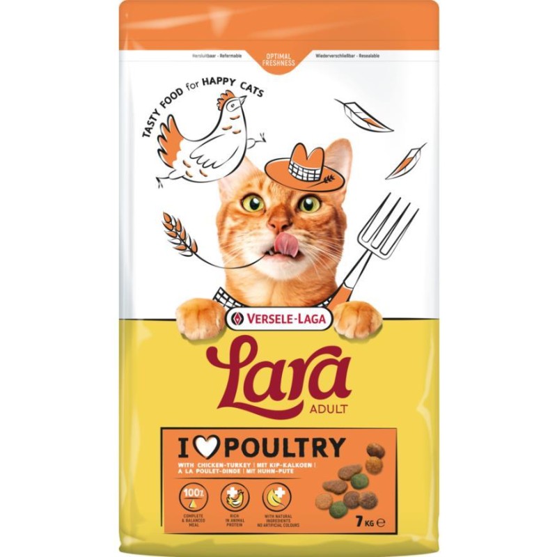 Adult Dinde et Poulet Lara 7 kg