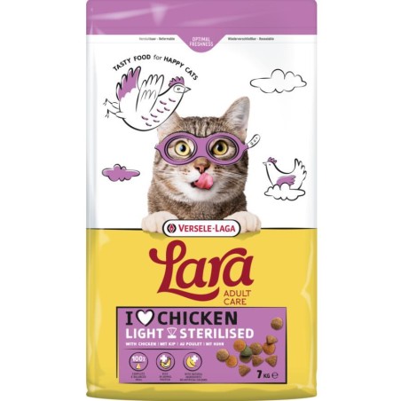 Adult Light Sterilisé au poulet Lara 7 kg