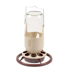 Lampe Mineur Bouteille de Verre Brun/beige 1L