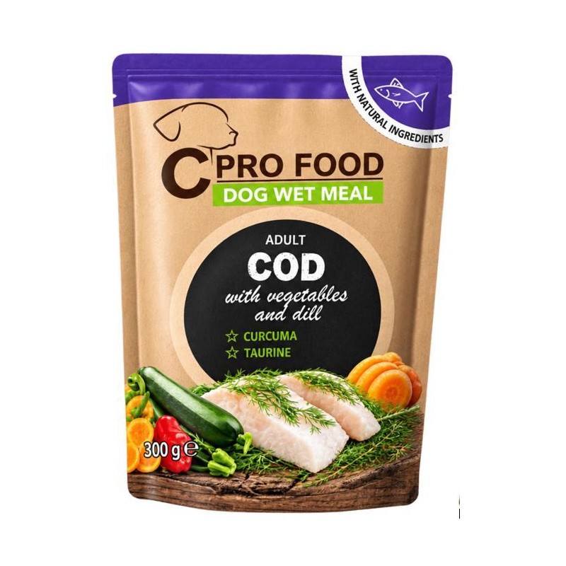 Dog Wet Meal Adult Cabillaud 300gr