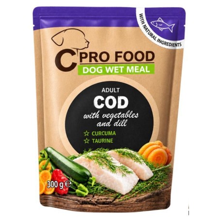 Dog Wet Meal Adult Cabillaud 300gr